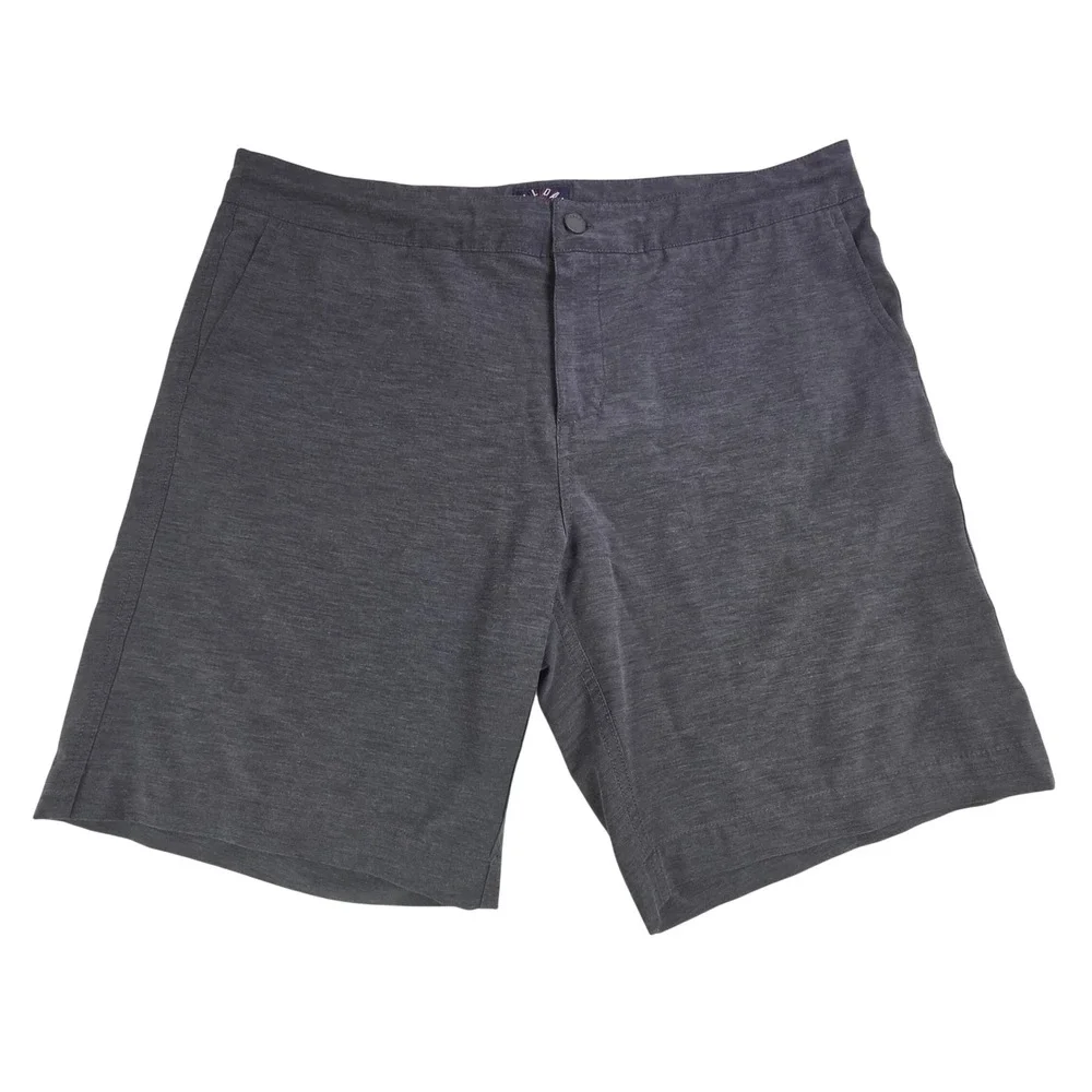 Faherty All Day Shorts Mens 38 Gray Flat‎ Front Stretch Lightweight
